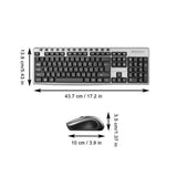 Wireless and Mouse Set Portable Plug Play Mechanical Mouse for Computer Laptop PC V1366-AZ2-W-16673