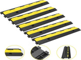 Cable Protector Ramp, 5 Packs 2 Channels Speed Bump Hump, Rubber Modular Speed Bump Rated 11000 LBS V952-DLBHQXSLX5PCSZUIBV0