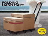 6-Wheel Folding Hand Truck Heavy Duty 227kg Capacity Collapsible Trolley with Elastic Strap V985-FOLDINGHANDCART