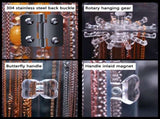 Acrylic Necklace Holder with 24 Hooks Clear Necklace Organizer Dustproof Rotation Jewelry Storage V1294-YM0523-10335042