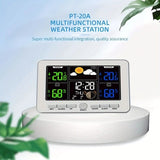 Indoor Outdoor Weather Station Color LCD Atomic Clock Barometer Forecast Dual Alarm Snooze Calendar V1232-CPQXZ002