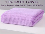 Modern Pineapple Grid Design Ultra-Soft Coral Fleece Bath Towel90x170cm Extra Thick Strong V1232-BLGYJ007