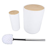 6PCS Bathroom Accessories Set PP Trash Can Soap Dispenser Soap Dish Toothbrush Holder Cup Toilet V1294-YM0901-3112240060811