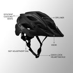 VALK Mountain Bike Helmet Large 58-61cm Bicycle MTB Cycling Safety Accessories V219-BIKACCVLKAHL1