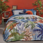 Bedding House Isla Blue Cotton Sateen Quilt Cover Set King V442-HIN-QUILTCS-ISLA-BLUE-KI