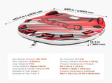 Towable Tube for Boating, 3 Riders Inflatable Boat Tubes ands, 231 kg Capacity Water Sport V952-CQTL3PDDX3RH9FY22001V0