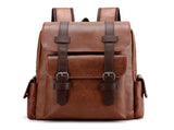 Light Brown Large-Capacity PU Leather Backpack - Stylish Business & Travel Companion V888-ELOSUNG33202