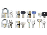 8 PCS Visible Practice Lock Set Transparent Padlock Tubular Lock Picking Training Locksmith Tools V1294-YM0901-H31151