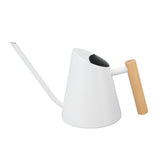 Watering Can with Long Spout Rustproof Stainless Steel Watering Pot with Wooden Handle for Garden V1294-YM0703-3111230098011