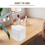 Space Saving White Desktop Garbage Bin with Push Top Lid for Home and Work V1366-AZ2-W-22145