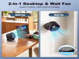 Fan - Rechargeable table fan - Silent USB fan - 100 speeds with memory function - LED display - 115&deg V1188-MS-313-0999
