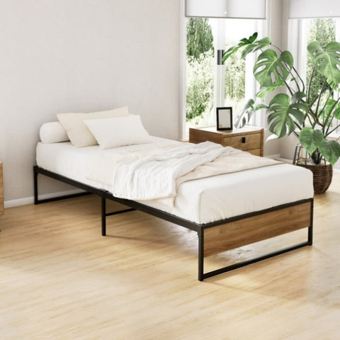 Artiss Bed Frame Metal Bed Frame Bed Base OSLO - Single MBED-C-OSLO-S-BK