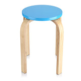 1Pcs Anti Slip Bentwood Stool Stacking Home Living Room Furniture Decor Blue V1294-YM0901-DE-JY01006-03