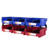 Plastic Storage Bin, , Blue/Red, 6-Pack, Kitchen, Office, or Pantry V767-VVR-DDWLX6G00000096OEV0