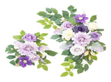 Wedding Arch Decorations Set of 2 Reusable Artificial Hanging Flowers Floral Swag - Greenery Garland V1369-AZ3-W-13598