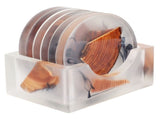 6Pcs Drinks Rack Set Heat Insulation Pine Wood Resin Cup Pad Tabletop Protection V1294-YM0901-3118210191811