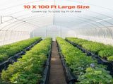 6Mil Plastic Sheeting Roll 10 x 100 FT Heavy Duty Film Black & White V952-SLM10FT100FTDQBDCV0