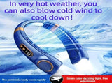 New Neck Hanging Fan Portable Mini USB Fan Personal Cooling Turbine Small Charging Quiet V1232-GBFS004