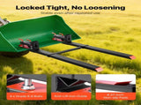 Pallet Forks, 1814 kg Clamp on Pallet Forks, 149 cm Total Length Heavy-Duty Tractor Fork with V952-TPHCKDJK60INXOZ1G001V0