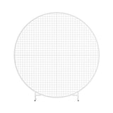 2M Round Backdrop Stand Wedding Background Decoration Party Flower Balloon Display WESD-ROUND-NET-2M-WH