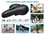Bike Seat Cushion Comfort for Men Women,Wide Bicycle Saddle Replacement with Dual Shock Absorbing V1192-AZ-W-31147