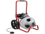 Drain Cleaner 22m x 9.5mm, Sewer Snake Auger Manual Feed on Wheels, Portable Drain Cleaning V952-GDSTJLSGTSSD3Q964001V3