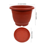 5-Pack Red Terracotta Pots with Tray for Houseplants and Garden Planting V1366-AZ2-W-13558