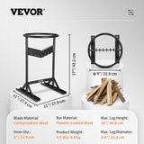 Firewood Kindling Splitter, 9''x17'' XL Wood Splitter, Unique V-Shaped Finger-Safety Blade, Manual V952-YXSDPC179INCHMTDAV0