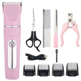 Electric Dog Cat Grooming Kit Cordless Pet Hair Shaver Scissors Clippers Trimmer White V1263-JX-6931