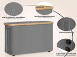 CARLA HOME 2 pack Toilet Paper Storage Basket Holds Up to 12 Rolls with Bamboo Lid and Handle for RV LSB-36240