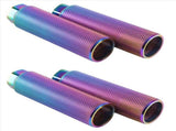 4 Pcs Aluminum Alloy Stunt Peg for Bike 3/8Inch Axlerest-Lever Cylinder Grip Non-Slip Axle V1192-AZ-W-22550