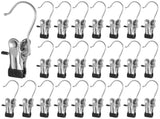 100PCS Boot Clips with Hooks, Stainless Steel Multipurpose Clothes Pins, Boot Hanger Clips for V1369-AZ3-W-08567