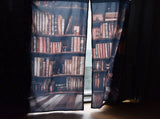 Living Room Curtains 3D Bookcase Printed Shading Curtains Bedroom Drapes V1294-YM0901-JY35922-02