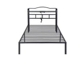 Artiss Bed Frame Single Size with Charging Station WAVE MBED-D-WAVE-S-BK