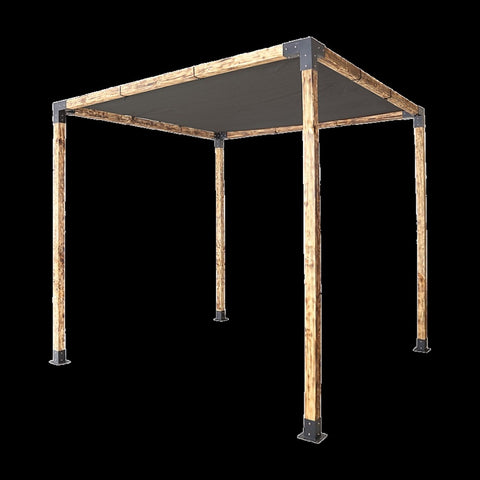 Roof Pergola Gazebo Shed Matte Black Steel Brackets and Black Screen DIY Kits V63-848291