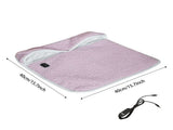 USB Heated Foot Warmer Sheep Fleece Foot Warmer Rabbit Fleece Foot Warmer Sofa - Gray - Size 40cm V1102-102-23854-GRY-40CM