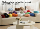 Chunky Yarn for Hand Knitting Soft Jumbo Bulky Fluffy Yarn for Crocheting Blanket Scarf DIY 8 Pack V1258-DP02-C-1322