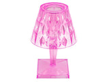 LED Crystal Table Lamp Transparent Prism Dimmable Desk Lamp USB Charging Indoor LightingPink V1294-YM0901-3119210122318