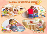 12 Pack 144Pcs Mini Paint Set with Brushes for Kids Adults Craft Paint, 12 Colors Washable V1369-AZ3-W-08403