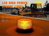 Rechargeable LED Strobe Light, 12V-24V Orange Emergency Warning Beacon V1263-JX-5809