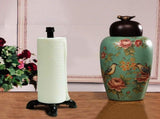 Desktop Roll Paper Holder, Black, Hard Iron, Wear Resistant, Industrial Style V1369-AZ3-W-21995