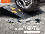 Rubber Curb Ramp 2 Pack, 11 cm Rise Height Heavy-Duty 15 tons Load Capacity Threshold Ramps, V952-SJDLYPDGB2197XYY7V0