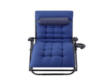 Gardeon Sun Lounge Lounger Folding Camping Zero Gravity Chair Outdoor Furniture XL Blue FF-LOUNGE-DSXL-BU