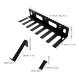 Black Wall-Mounted Yoga Mat Organizer Rack, Space-Saving Storage for Workout and Exercise Rooms V1369-AZ3-W-13304