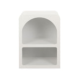 Artiss 2x Bedside Table 2 Shelves - ARCHED White FURNI-P-BS-01-WHX2
