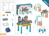 Multifunctional Kids Building Block Table Set with Storage, Compatible with 3-6 Year Olds, Includes V1341-ZY-ZTFRYMG5-300PCS