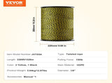 Electric Fence Wire, 3366Ft 1026M Portable Polywire, 1/8" Diameter 6 Stainless Steel Strands for V952-WLDXJSKJSK333Z33CY3