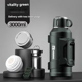 316 Stainless Steel Thermos Large Capacity Thermos Portable Thermos Flask - Green - Size 1500ml V1102-122-29524-GRN-1500ML