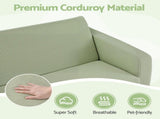 Artiss 2-in-1 Sofa Foam Couch with Side Pocket Light Green SBED-M-FLOOR-KIDS-GN