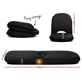 Artiss Floor Lounge Sofa Camping Chair Black FLOOR-CAMP-0156R-BK